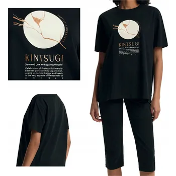 Dámské pyžamo Henderson dámské pyžamo bavlna černé velikost M