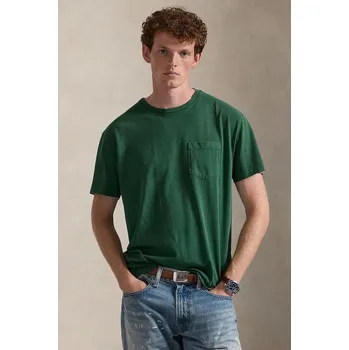 Pánská móda Bavlněné tričko Polo Ralph Lauren WEATHERED 20/2, XL, zelená, 79X