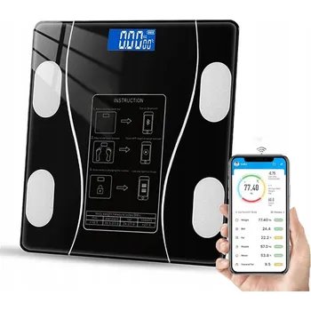 Osobní váha ANALYTICKÁ KOUPELNOVÁ VÁHA ELEKTRONICKÁ CHYTRÁ APLIKACE BMI SPORTOVNÍ