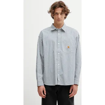Pánská košile Bavlněná košile Carhartt WIP LS Daldry Shirt, M, modrá, 55X