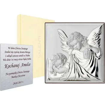 Obraz Obrázek Valenti & Co Andílek s lucerničkou 8x8 cm stříbrný
