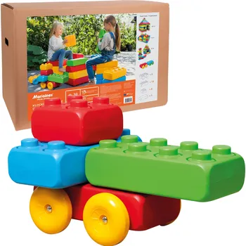 ostatní stavebnice Marioinex Cihličky sada s koly 30 dílků