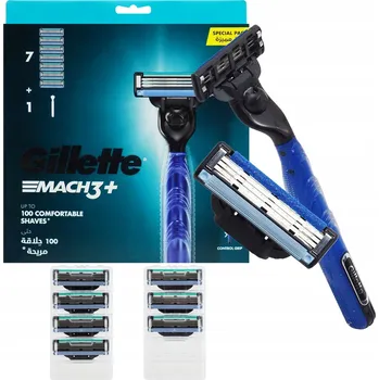 HOLICÍ STROJEK GILLETTE MACH3 RUKOJEŤ CONTROL GRIP + 7x NÁHRADNÍ HLAVICE MACH 3+