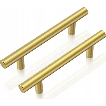 Nábytkové kování Nábytková úchytka reling pro zásuvky a skříňky, kovová, zlatá barva, 10 ks, 150 mm