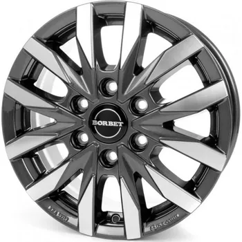 Alu kolo BORBET Alu kola BORBET CW6 6.5x16 6x130 ET54 Mistral Anthracite Polished Glossy 84.1