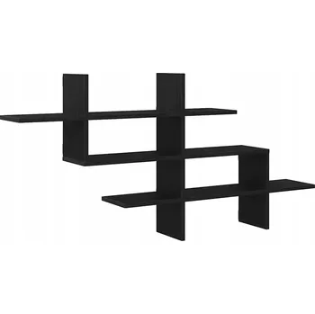 police Nástěnná police černý dub 124,5 x 18 x 60,5 cm, nosnost 20 kg