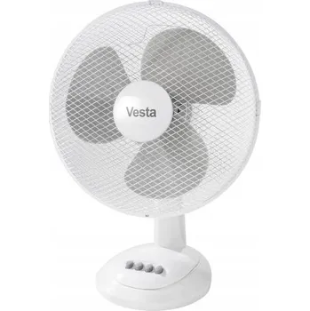 Domácí ventilátor Klasický ventilátor Stolní cirkulátor Vesta ETF02N Oscilace 40W Bílý