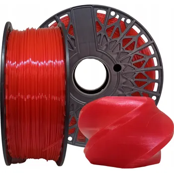 3D tisk PLA Filament ČERVENÝ TRANSPARENTNÍ 1,75mm 1kg F3D