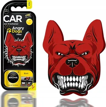 Vůně do auta AROMA CAR Vůně do auta ANGRY DOGS pejsci přívěsek BLACK (Černá)