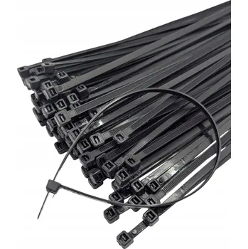 Stahovací páska Velmi Silné STAHOVACÍ PÁSKY Kabelové Černé 3,6x300mm 100ks