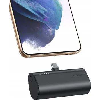Powerbanka VEGER Powerbanka 5 000 mAh s vestavěným konektorem USB-C typ C PD QC3.0 3A 20W