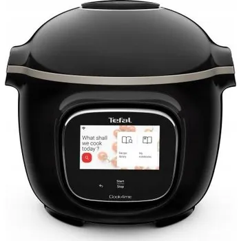Tlakový hrnec Multifunkční hrnec TEFAL Cook4me Touch CY912 tlakový hrnec 6l WI-FI 13 funkcí černý