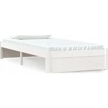 Postel Rám postele dřevěný 90x190 bílý