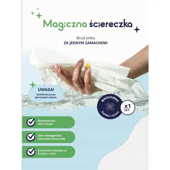 Utěrka Magická utěrka, utěrka z mikrovlákna, úklid pouze vodou