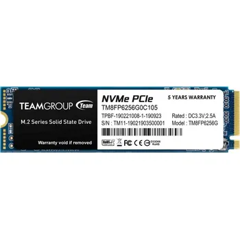 Pevný disk SSD disk Team Group MP33 256GB M.2 2280 PCIe NVMe 1600/1000MB/s