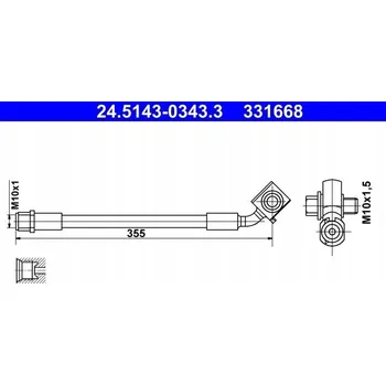 Brzdová hadice ATE 24.5143-0343.3 Brzdová hadice