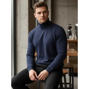 Pánská móda Dstreet Modrý rolák pro muže