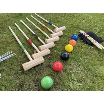 Kroket Family - pro 6 hráčů + Gravírovaná čísla na branky