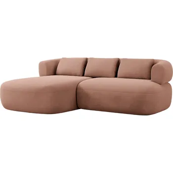 Pohovka Windsor & Co Růžová sametová rohová pohovka Aldrin 200 cm, levá