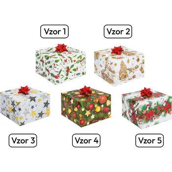 Balící papír Dárkový Papír P2_GW_14 Vánoční 0,7 m x 2 m Vzor 3