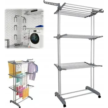 Sušák na prádlo SUŠÁK NA PRÁDLO STOJACÍ SKLÁDACÍ VELKÝ VERTIKÁLNÍ NA OBLEČENÍ BALKONOVÝ