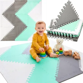 VELKÁ pěnová podložka puzzle pro děti, barevná, skládací