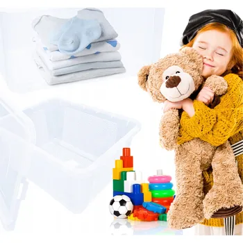 Úložný box Plastový box s víkem 20L černý Multibox pro skladování