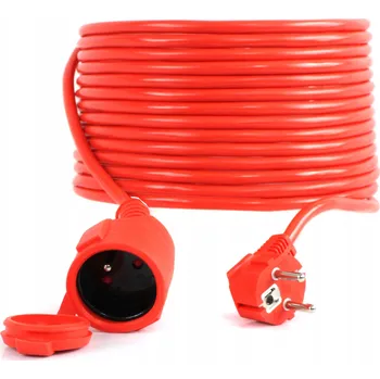 Napájecí kabel Kraft&Dele zahradní Prodlužovací Kabel 20 m 1 ks zásuvek oranžový