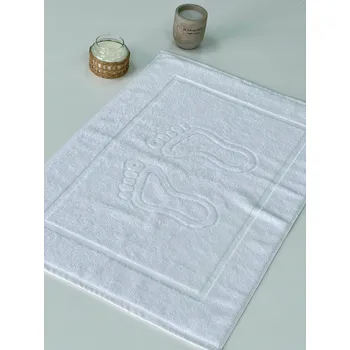 Koupelnová předložka Koupelnová předložka 50×70 cm, 800 g/m2, 100% bavlna, Silná a Luxusní, Bílá