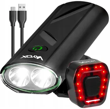 Cyklosvítilna SVĚTLA NA KOLO PŘEDNÍ A ZADNÍ LED USB-C VAYOX