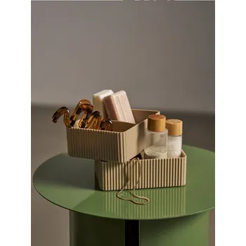 Úložný box Sinsay - Rýhované úložné boxy 2 pack - béžová - 434GB-08X - 434GB-08X-ONE