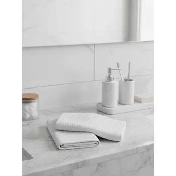 Pánské spodní prádlo Sinsay - Sada bavlněných ručníků s žebrovanou strukturou 2 pack - bílá - 683II-00X - 683II-00X-ONE