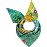 Dámský oboustranný hedvábný šátek RR3055 letuška s potiskem malby -divoká louka a malba leknínů 9001637-25