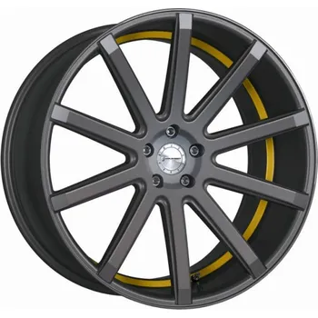 Alu kolo CORSPEED Alu Kola Corspeed Deville 10.5x22 5x112 ET40 Gunmetal/ Undercut Color Trim Gelb 73.1