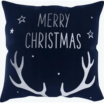 Povlak na polštářek DEKORAČNÍ VÁNOČNÍ POVLAK NA POLŠTÁŘ 45X45 HORN GRA+S