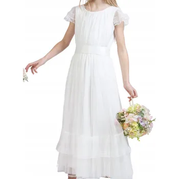 Dámské šaty Společenské šaty pro dívky na svatební hostina Lara bílé, velikost 134