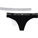 Dámské kalhotky EMPORIO ARMANI 163333 CC318 00911 Černá Bílá Balení 2ks Velikost: XL