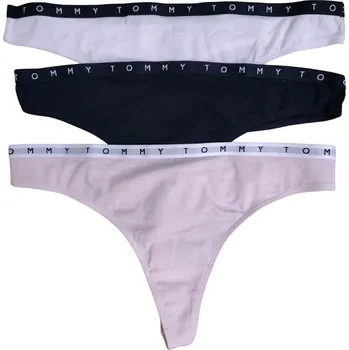 Dámské oblečení GUESS Dámská tanga Tommy Hilfiger XW0XW02502 0VJ TANGA BÍLÁ / POUŠTNÍ SKY / PA (3 KS) Velikost: L