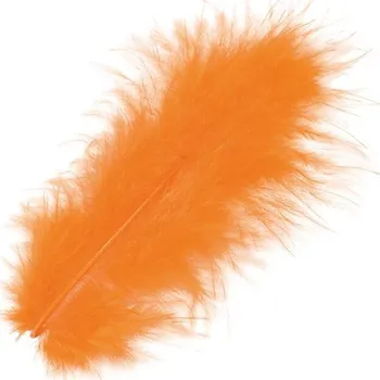 Peří Marabu 10 cm - oranžové