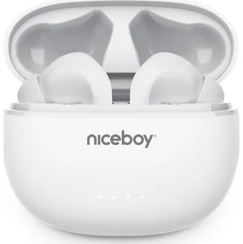 Sluchátka Bezdrátová sluchátka do uší BT 5.3 IPX4 Niceboy Hive PINS 3 ANC Bílá