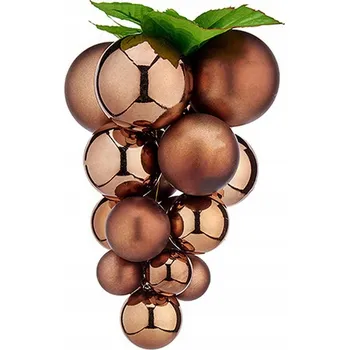 Vánoční dekorace Vánoční Hroznové Víno Vánoční Koule , hnědý plast