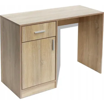 Psací stůl Dubový psací stůl 100 x 40 x 73 cm s 1 zásuvkou a 1 skříňkou