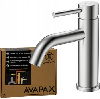 Vodovodní baterie Umyvadlová stojánková baterie baterie do koupelny ocelová, stříbrná, pevná AVAPAX