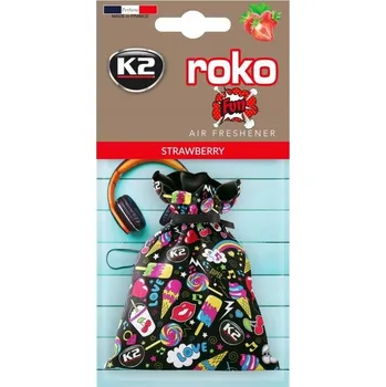 Vůně do auta K2 ROKO FUN VONNÝ SÁČEK KULIČKY JAHODA