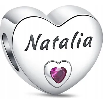 Přívěsek Přívěsek Stříbro 925 Charms Korálek Jméno Natálie