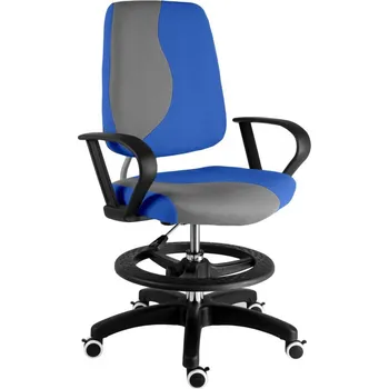 Dětská rostoucí židle Neoseat KIDERO — látka, šedá / modrá