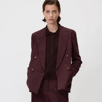 Dámské sako Reserved - Sako dvouřadé - bordó - 312GF-53X - 312GF-53X-XXL