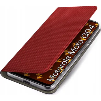 Pouzdro na mobilní telefon Flipové pouzdro Kingglass pro Motorola Moto G04, Moto G24 červené