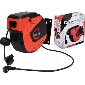 Napájecí kabel YATO PRODLUŽOVACÍ KABEL 3x1,5 S AUTOMATICKÝM NAVIJÁKEM 10M+1M