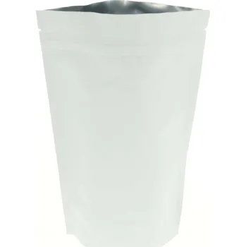 Sáček Doypack 500g Bílý + Struna (uzávěr) 10 kusů